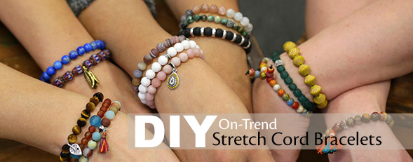 making bracelets with stretch cord